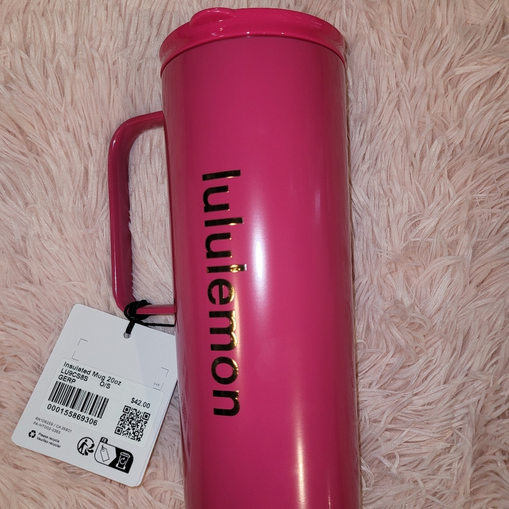Lululemon Pink 20 oz. Insulated Thermos